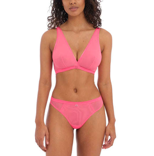 pink mesh bra and underwear