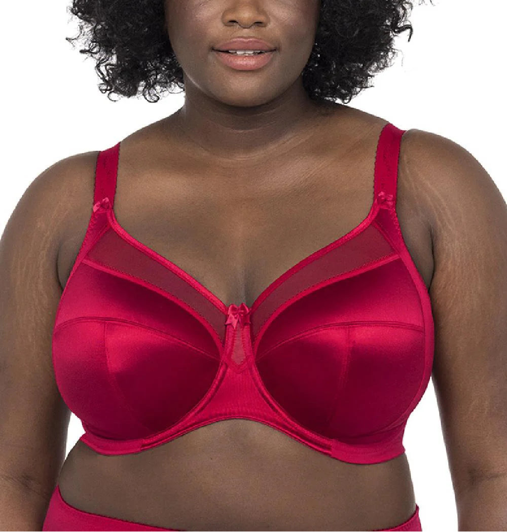 Goddess Keira Banded Underwire Bra - Crimson - Fashion