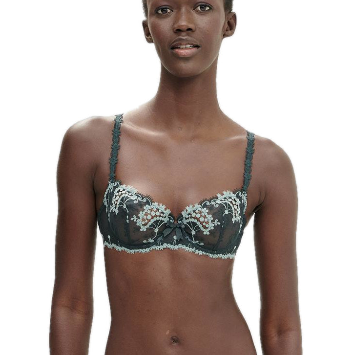 MELENECA Womens Balconette Bra With Padded Strap Half Cup Underwire Sexy  Lace 210728 From 17,51 €