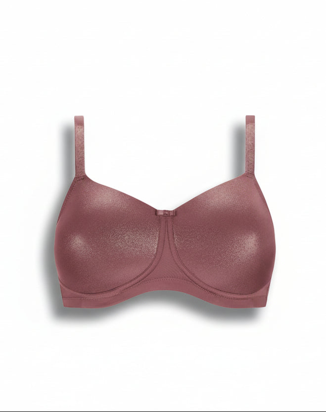 Amoena Ivy Wireless Pocketed Bra - Sparkly Rouge - SALE