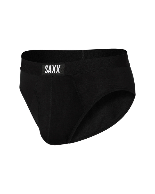 Black SAXX underwear on a white background
