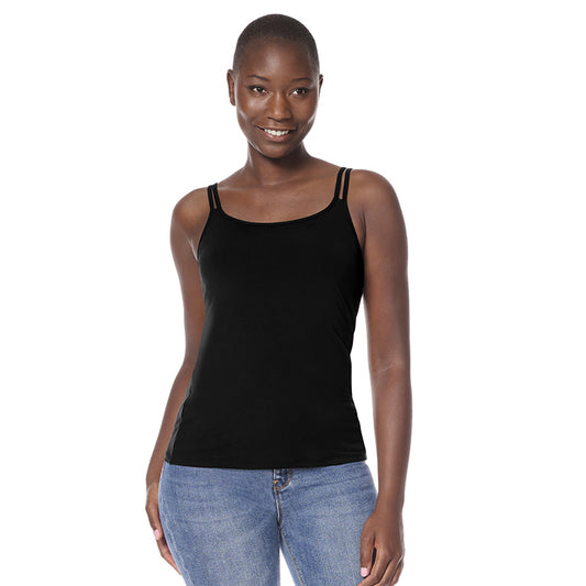 Amoena Valletta Pocketed Cami Top - Black - Fashion