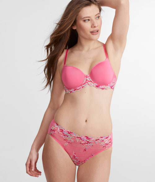 Wacoal Embrace Lace Hi-Cut Brief - Hot Pink - Fashion