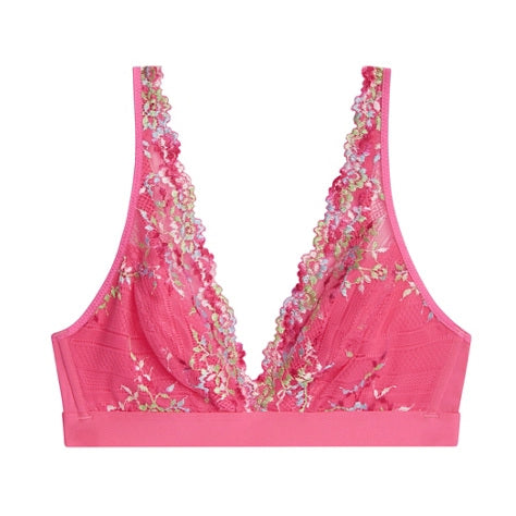 Wacoal Embrace Lace Wirefree Lace Bralette - Hot Pink