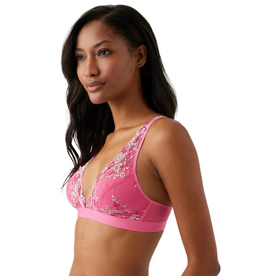 Wacoal Embrace Lace Wirefree Lace Bralette - Hot Pink