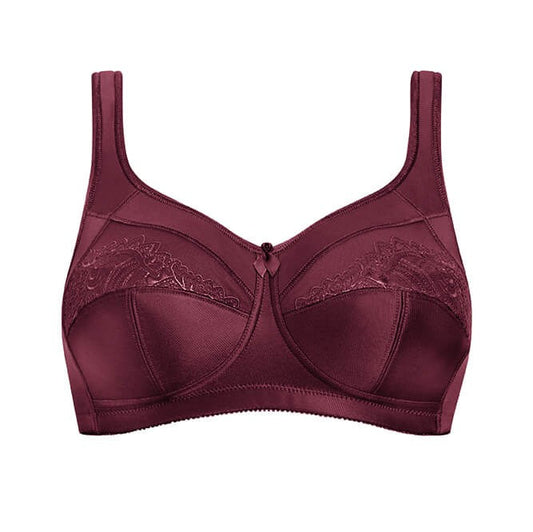 Burgundy - Amoena Isadora Wireless Pocketed Bra - 
