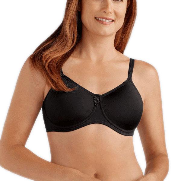 Woman BLACK Non-wired full-support bra VIADUC