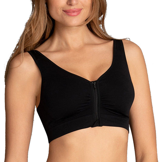 Black Anita "Lynn" Wireless Front-Zip Bra