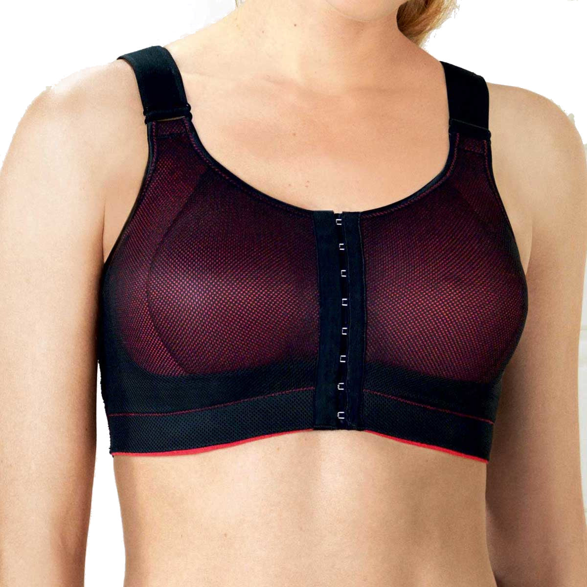 Plus Size Women Compression Sports Bras Front Closure Wirefree