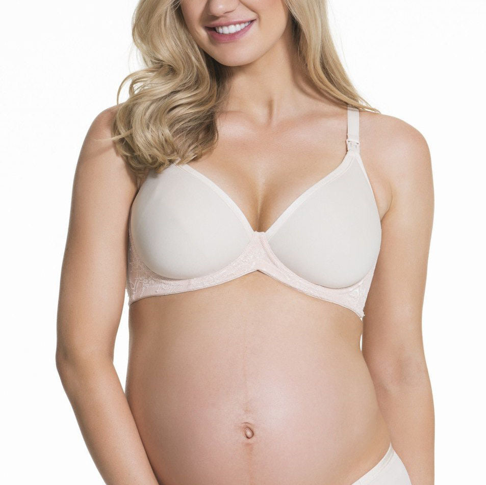 M&S Maternity Nursing Bras X 2 - White & Nude - No Wire Breastfeeding -  Size 34D
