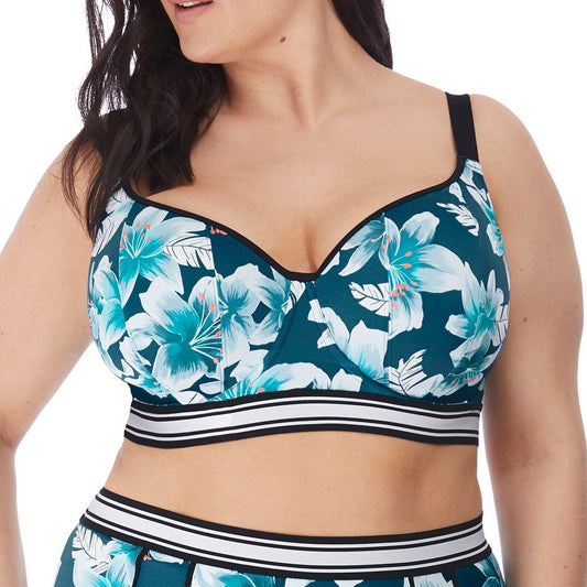 Elomi "Island Lily" Sweetheart Crop Top Bikini