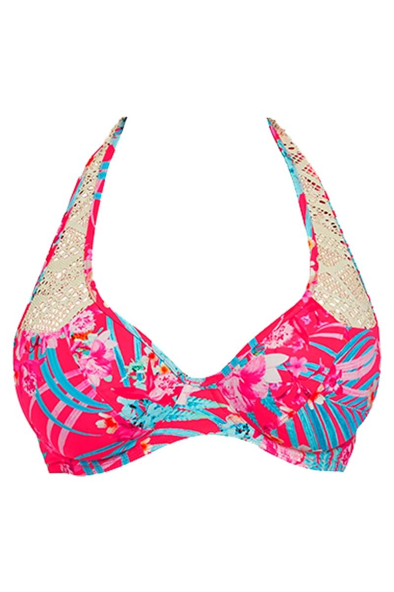 Freya Wild Sun Crochet Halter Bikini Top