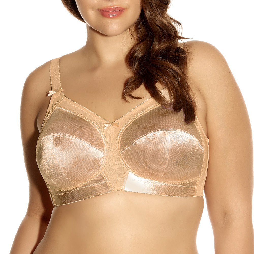  ANMUR Plus Size Front Closure Bras for Middle Elderly Women  Cotton Comfy Bra Vest Mom Underwear Wirefree 36C-48C (Color : Apricot, Size  : 46/105(BC)) : Clothing, Shoes & Jewelry