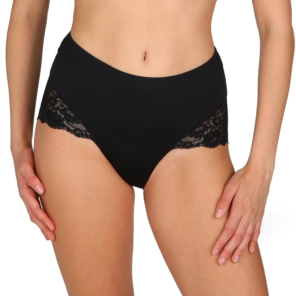 Marie Jo Color Studio Shapewear High Briefs with Lace - Midnight