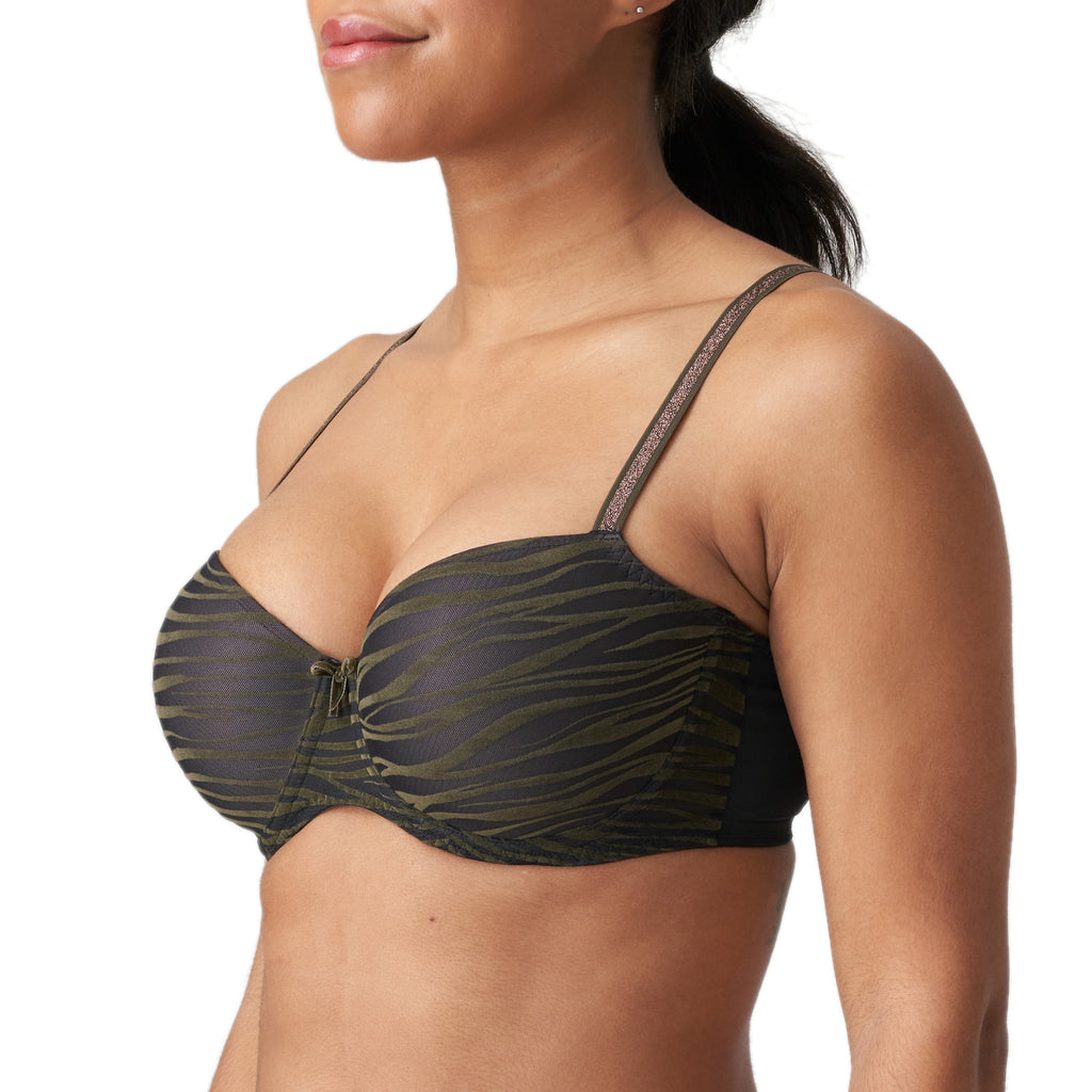 Buy Padded Balconette Bra with Hook and Eye Closure