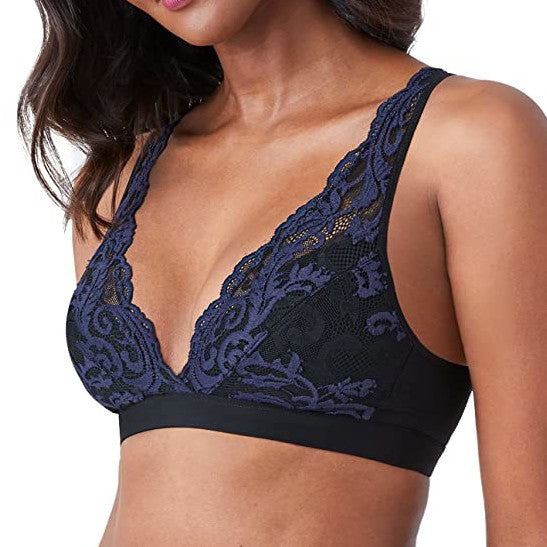 Wacoal Instant Icon Wirefree Lace Bralette - Midnight Magic Lingerie