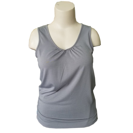 WildBleu Chiffon Vee Neck Tank